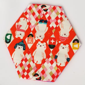 Holiday Bears Hot Pad - Reds