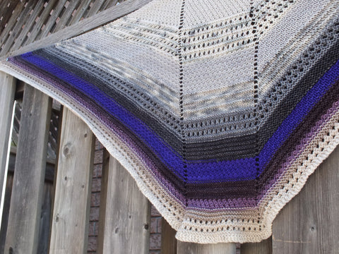 Adventures on the Wrong Side - knitted shawl